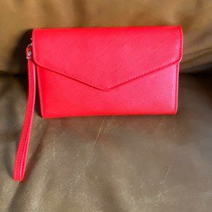 KROSSLON Women's RFID Red Passport Wristlet Travel Wallet
